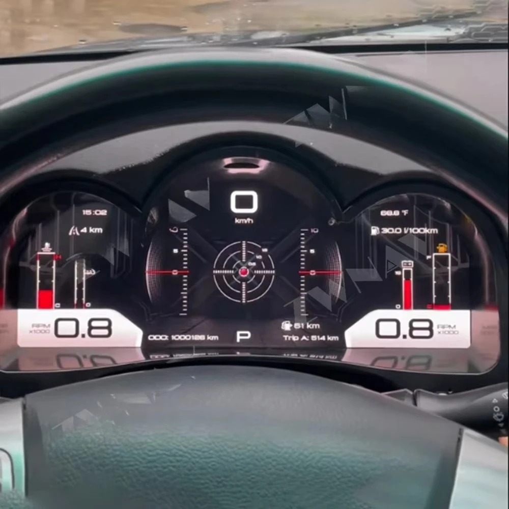 ZWNAV 12.3 Inch Linux OS LCD Digital Cluster for  Hilux LCD Instrument Panel Car Dashboard LCD Cockpit Speedmeters